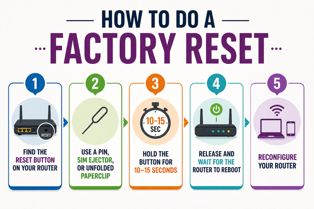 How to factory reset a router