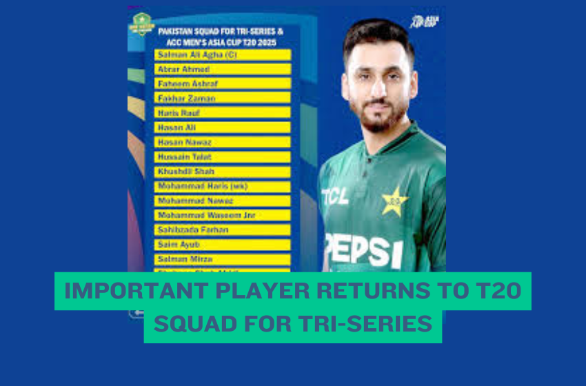 Important Player Returns to T20 Squad for Tri-Series