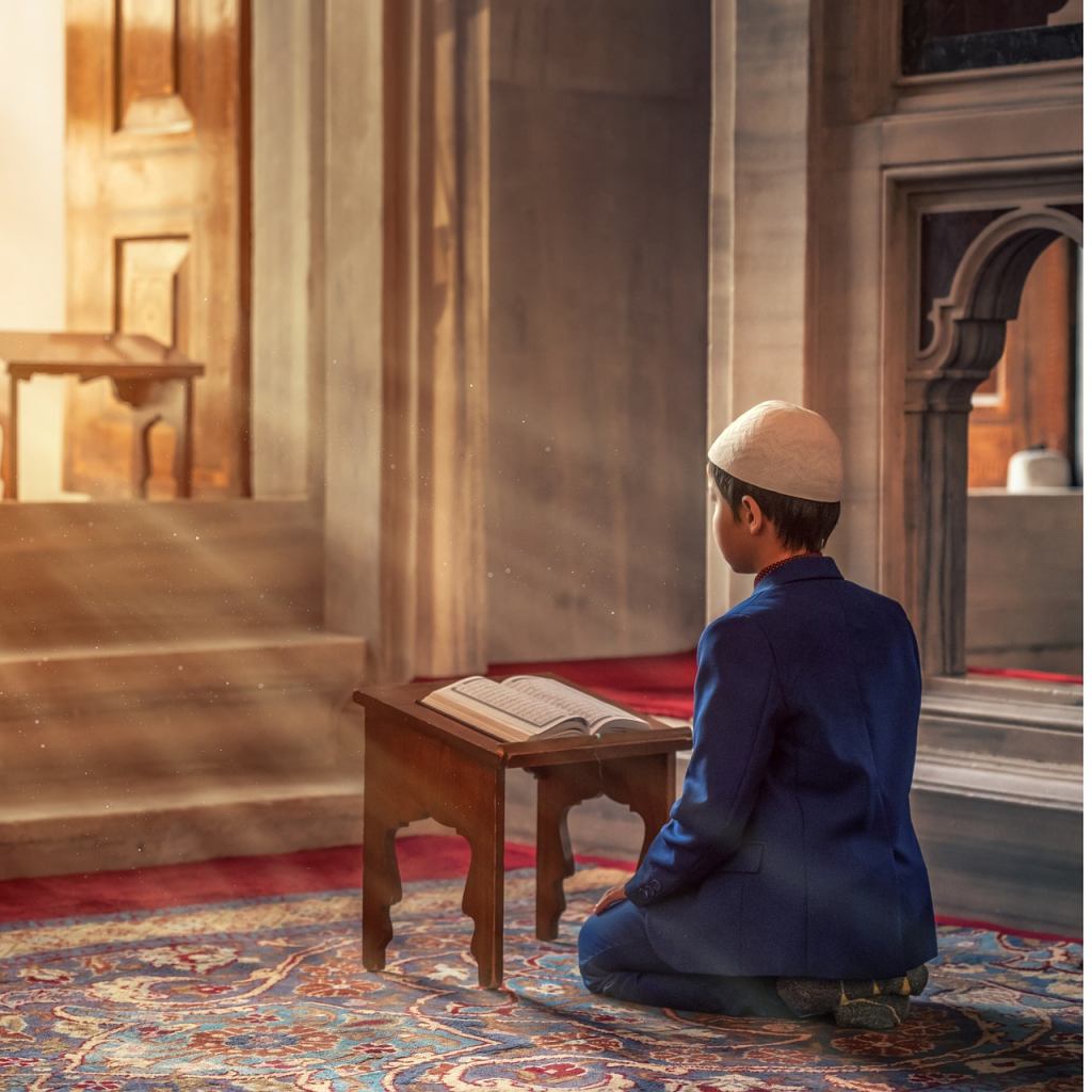 Child reading Quran 