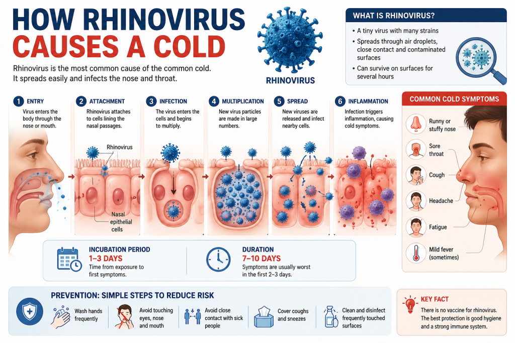 How rhinovirus causes the common cold