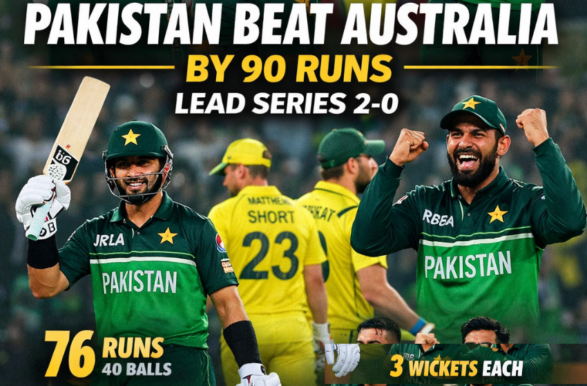 Pakistan Beat Australia by 90 Runs, Take 2-0 T20 Lead