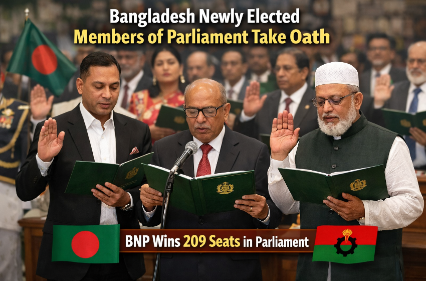 Bangladesh Newly Elected Members of Parliament Take Oath