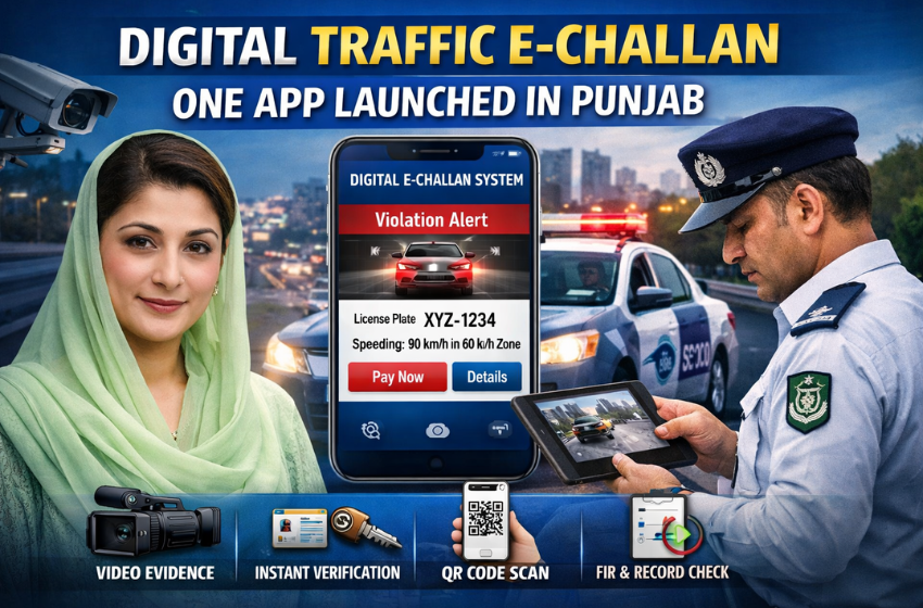 Digital Traffic E-Challan One App Launched in Punjab