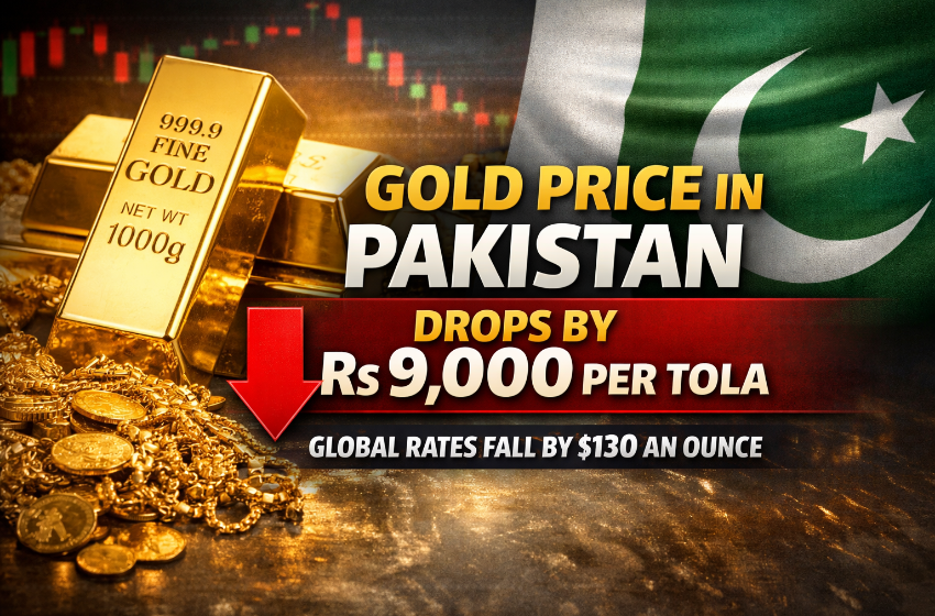 Gold Price in Pakistan Drops by Rs9000 Per Tola