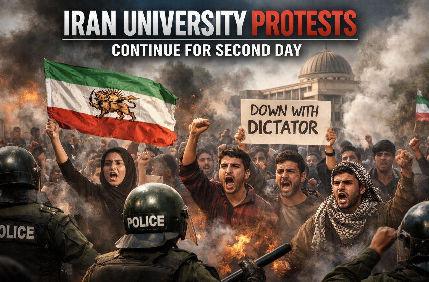 Iran University Protests Continue for Second Day