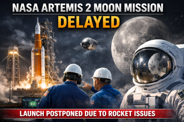 NASA Artemis 2 Moon Mission Delayed After Rocket Issues