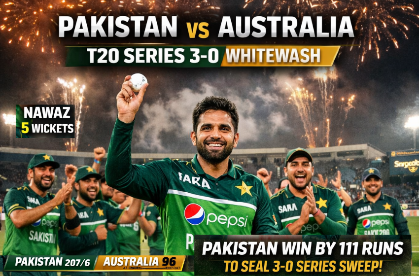 Pakistan Whitewash Australia T20 Series 3-0 Victory