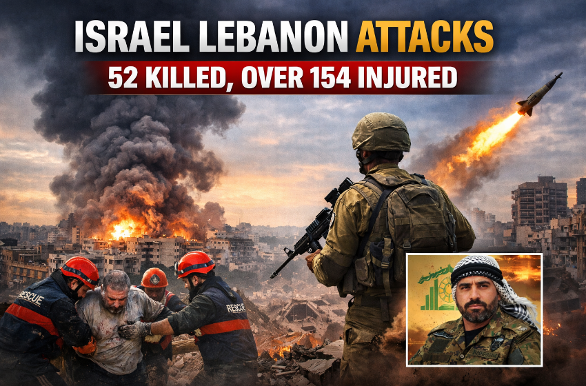Israel Lebanon Attacks Kill 52, Over 154 Injured