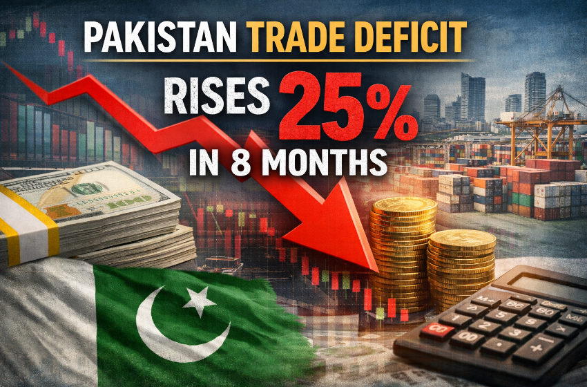 Pakistan Trade Deficit Rises 25% in 8 Months