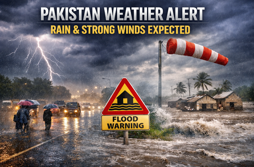 Pakistan Weather Alert: Rain and Strong Winds Expected