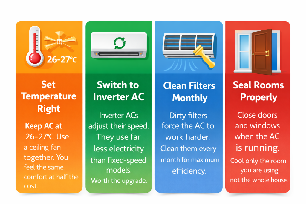 AC efficiency tips to reduce electricity bill