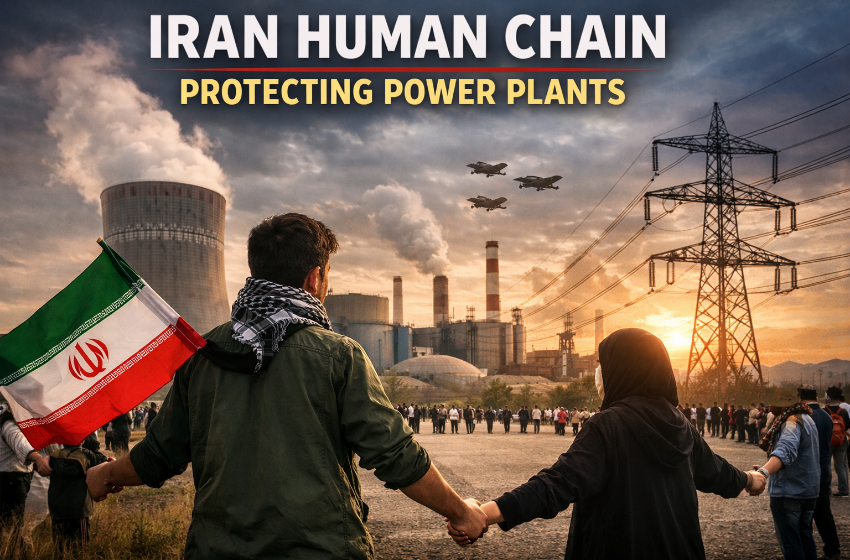 Iran Human Chain Power Plants Amid US Threats Rise