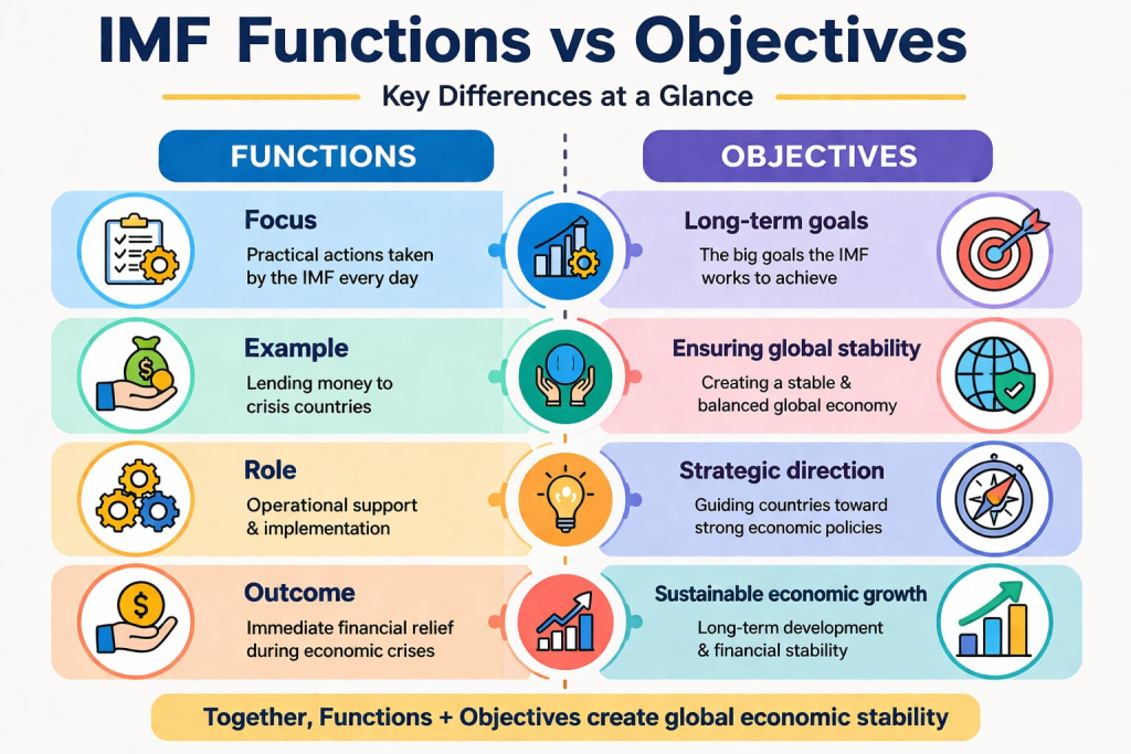 IMF functions vs objectives