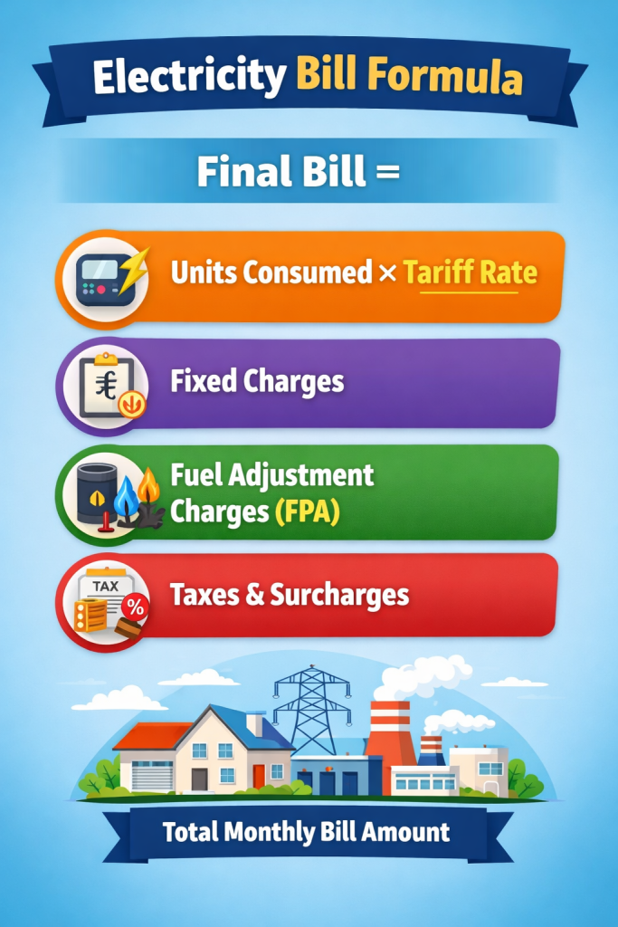 Electricity bill formula