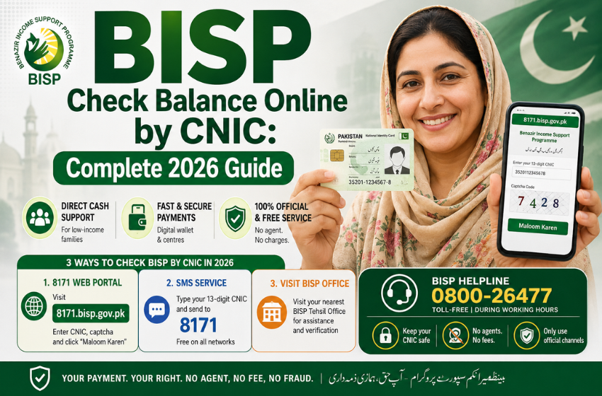 BISP Check Balance Online by CNIC: Complete 2026 Guide