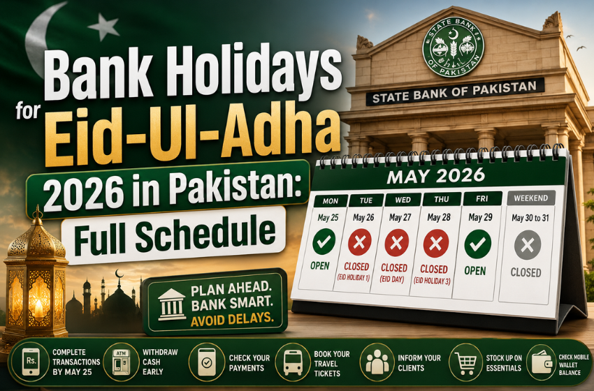 Bank Holidays for Eid-Ul-Adha 2026 in Pakistan: Full Schedule