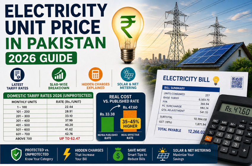 Electricity Unit Price in Pakistan 2026 Guide