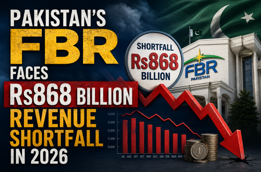 Pakistan’s FBR Faces Rs868 Billion Revenue Shortfall in 2026