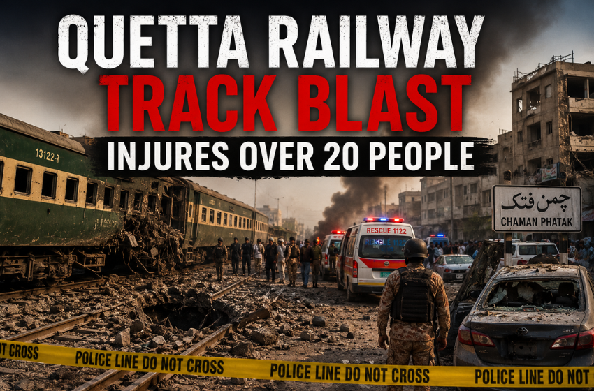 Quetta Railway Track Blast Injures Over 20 People