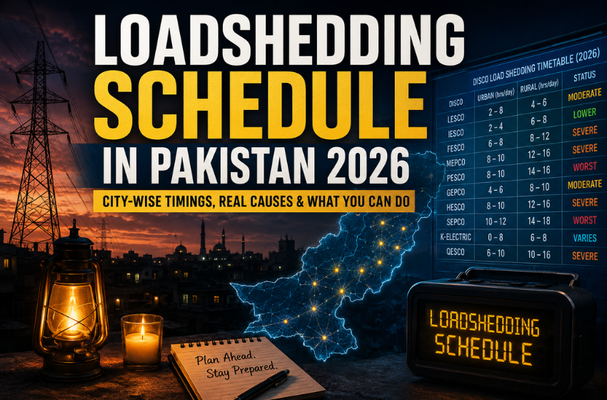 What is Loadshedding Schedule in Pakistan 2026: Full Breakdown