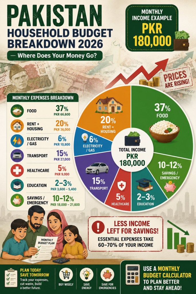 Pakistan household budget breakdown 2026