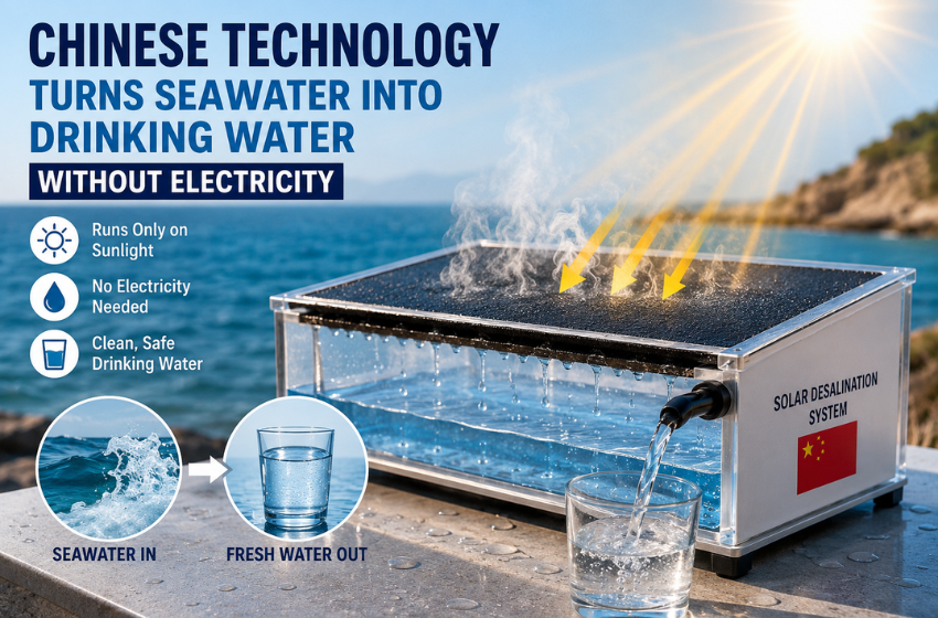 Chinese Seawater Desalination Technology Turns Salt Water Into Drinking Water Without Electricity